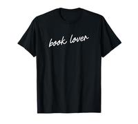 Booklover Funny Minimalist Reader Script T-Shirt