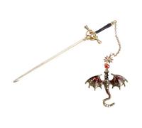 Bookmark Dragon - marqueur de page de collection de 8,07 pouces pour la décoration, conception élégante avec fonction de lecture, ornement de la bibliothèque pour les amateurs de livres, adolescents a
