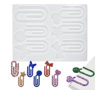 Bookmark Molds, Handmade Silicone Paper Clip Molds, Flexibility and Durability, Easy Release Book Mark Maker Tool for Kids, Teens, Adults, Teachers, Crafting Fun, 7.87x5.31x1.57 inches