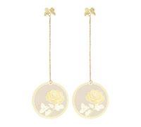 Bookmark Vein Leaf Vintage Style chinois Hollow Out Metal Bookmark pour les amateurs de lecture et les donateurs de x 2 pièces 1.8x1.8in