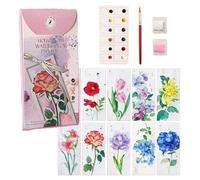 Bookmarks for Reading Women, Aesthetic Paper Book Marks, 10-Piece Watercolor Painted Set for Students Teachers, Decorative Page Markers School Work or Book Lovers' Gift, Flowers
