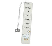 Bookmarks Métalliques Marqueurs De Livres Idiots Beaux Avec Un Marqueur Page Pendentif Lecture Pour Le Joli Marqueur Page Métallique Idiot Oies
