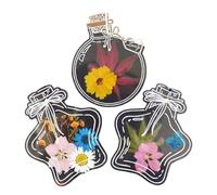 Bookmarks - Page Marker | Transparent Pressed Dried Flower Bookmarks Set Handmade Personnalised Book Marks for Children Adult Girls Boys Making Kit for Home School Projects