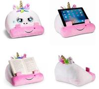 Bookmonster Licorne | Coussin de lecture pour livres et tablettes | Support de livre | Support de tablette | Hôtel de lecture | Édition allemande : douillet et indéformable - Avec support latéral et