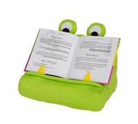 Bookmonster Vert | Coussin de lecture pour livres et tablettes | Support de livre | Support de tablette | Aide à la lecture | Edition française