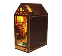 Booknook - Kit de construction pour adultes - Statue de puzzle créative 3D - Mini LED - Décoration de bureau pour et adultes - Chambre d'enfant, salle de jeux, salle de lecture, chambre à