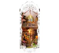 Booknook Maison Miniature Cosy DIY pour Adultes à Construire Cadeau de Noël et d'anniversaire Décoration de Bibliothèque Kit