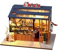 Booknook | Maquette à Construire | Sushi Shop, Glacier, Boutique de gateaux | Maison Miniature DIY | Objet décoratif pour bibliothèque | Loisir créatif | Cadeau pour anniversaire, noël, fête des mères