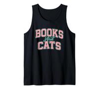 Books and Cat Design Cozy Reading Aesthetic Book Lover Cat Débardeur