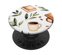 Books and Coffee Book Lover Reading Bookish Fall Book Themed PopSockets PopGrip Adhésif