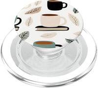 Books and Coffee Mug Book Lover Reading Fall Leaves Bookish PopSockets PopGrip pour MagSafe