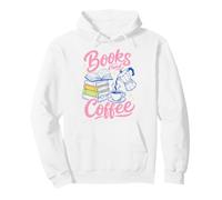 Books and Coffee Reading Lover Bookish Cafe Aesthetic Sweat à Capuche