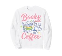 Books and Coffee Reading Lover Bookish Cafe Aesthetic Sweatshirt