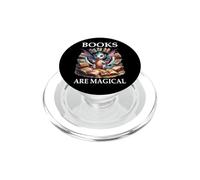Books are Magical Dragon Book Lover Read Books Happy Dragons PopSockets PopGrip pour MagSafe