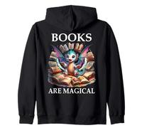 Books are Magical Dragon Book Lover Read Books Happy Dragons Sweat à Capuche