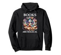 Books are Magical Dragon Book Lover Read Books Happy Dragons Sweat à Capuche