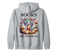 Books are Magical Dragon Book Lover Read Books Happy Dragons Sweat à Capuche