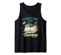 Books are My Therapy Cozy Book Lover Reading & Coffee Débardeur