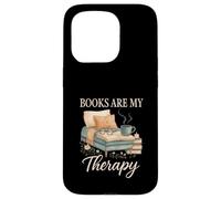 Books are My Therapy Cozy Reading Nook Aesthetic Coque pour iPhone 15 Pro