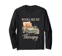 Books are My Therapy Cozy Reading Nook Aesthetic Manche Longue