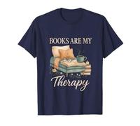 Books are My Therapy Cozy Reading Nook Aesthetic T-Shirt