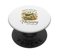 Books are My Therapy Cute Ghost Halloween Reader PopSockets PopGrip Adhésif