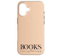 Books are My Therapy Lover Bookish Librarian Boho Floral Coque pour iPhone 16