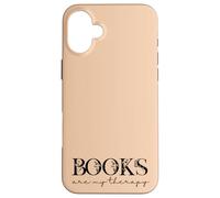 Books are My Therapy Lover Bookish Librarian Boho Floral Coque pour iPhone 16 Plus
