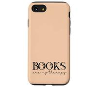 Books are My Therapy Lover Bookish Librarian Boho Floral Coque pour iPhone SE (2020) / 7/8
