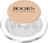 Books are My Therapy Lover Bookish Librarian Boho Floral PopSockets PopGrip pour MagSafe