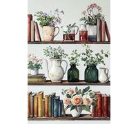 Books & Botanicals Journal - Watercolor Bookshelf Notebook with Plants | Aesthetic Lined Journal for Writers, Readers, and Plant Lovers | Cute ... Positive Vibes Only, Manifest Your Dre