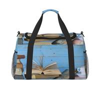 Books in The Hand Sac de voyage - Sac de voyage durable pour le week-end, sac fourre-tout de voyage, sac de voyage, sac de voyage, sac portable, sac fourre-tout pour équipement de voyage, Noir ,