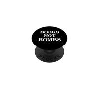 Books Not Bombs Déclaration de Paix Contre la Guerre PopSockets PopGrip Adhésif