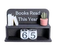 Books Read Counter - Decorative Encouraging Fun Convenient Read Trackeř,Reading Sign Bookshelf Decor | for Shelf Desk Table Home Office Study