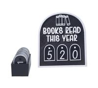 Books Read Counter Shelf Decor, Modern Bookish Ornament for Home, Study, Library, Living Room, Dorm, Reader Gift for Women, Men, School Desk, Reading Corner, 4,72 x 5,67 x 1,97 pouces
