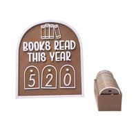 Books Read Counter Shelf Decor, Modern Bookish Ornament for Home, Study, Library, Living Room, Dorm, Reader Gift for Women, Men, School Desk, Reading Corner, 4,72 x 5,67 x 1,97 pouces