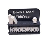 Books Read This Year Counter,3D Challenge Reading Tracker,Bücherwurm-Regaldekoration, Für Leser, Lehrer, Schriftsteller Und Bibliotheksliebhaber,Cadeau De Défi De Lecture Pour (Noir)