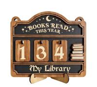 Books Read This Year Counter, Book Tracker for Home Library Decor, Book Counter Book Lover Gift