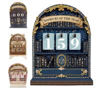 Books Read This Year Counter - Comptoir de livres, décoration florale de Saint-Valentin pour femmes, lectrices, accessoires cadeaux livresques, cadeau pour enseignant, bibliothécaire, rat de