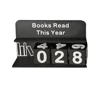 Books Read This Year Counter, panneau de compteur de livres, affichage de l'objectif de lecture, tracker de lecture à 3 chiffres tendance pour jusqu'à 999 livres, cadeau de défi de lecture pour les