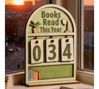 Books Read This Year Sign, Compteur De Lecture De Livres, Affichage De Maison En Bois Rustique Vintage, Décor De Bibliothèque Pour Amoureux Des Livres Pour Bureau, Étude, Salon, Affichage De La Maison