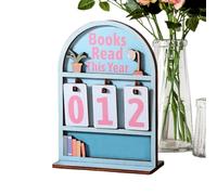 Books Read This Year Sign, Tableau De Des Livres Lus Cette Année, Affichage Décoratif En Bois Rustique Vintage, Book Lover Reading Counter Sign For Shelf Desk Office Study Living Room