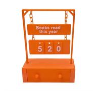 Books Read This Year Tracker, Comptoir de livres à suspendre en résine avec affichage des objectifs de lecture et boîte de rangement, cadeau pour le défi de lecture 2026 pour lecteurs, enseignants