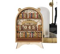 Books Read Tracker Sign - Wooden Bookshelf Decor, Reading Log and Book Organizer for Library Nook, Study Corner, Home, Workplace, Living Room, Stylish and Functional Reading Accessory