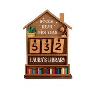 Books Read Tracker - Wooden Display Sign, Compact Size with Golf Theme Design, Compact Wood Material, Functional Book Organizer, Wall or Shelf Decor for Students Writers Library