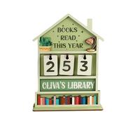 Books Read Tracker - Wooden Display Sign, Compact Size with Golf Theme Design, Compact Wood Material, Functional Book Organizer, Wall or Shelf Decor for Students Writers Library
