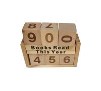 Books Read Tracker - Wooden Display Sign Counter, Reading Progress Bookmark Gift, Bookish Reading Counter Book Tracker | For Home Office Study Shelf Women Readers Girls Student Teacher