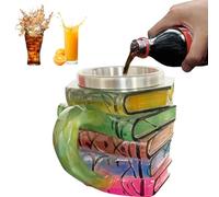 Books Stack Tasse à café | De couleur faite à la main, gadgets de boisson d'opinions à la main avec des textures multicouches, capacité fournitures de cuisine pour boire du thé au lait capapcino