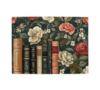 Books Stand Among The Flowers Puzzle en bois de 500 pièces pour adultes Puzzle stimulant pour jeu de taille 38,1 x 51,8 cm