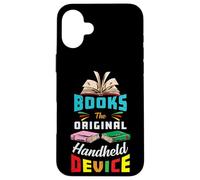 Books The Original Handheld Device Funny Book Lover Reading Coque pour iPhone 16 Plus